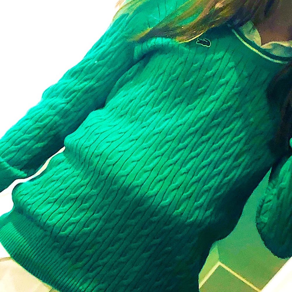 Lacoste oversized green sweater